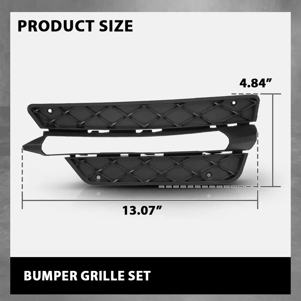 Fit For 2012-2014 Mercedes Benz C250 C300 C350 Fog Light Bezel Left+Right Side Foto 4 de 4