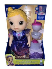Baby Alive Tea n Sparkles blonde Molded Hair color changing tea set drinks wets