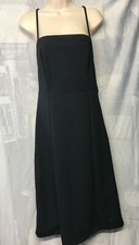 ANTHROPOLOGIE Women's Slim Strappy Black Sleeveless Midi Dress Size Small Z17