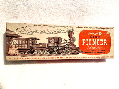 StromBecker C. & N.W. 1848 Pioneer Train Wood Unassembled Instructions Missing