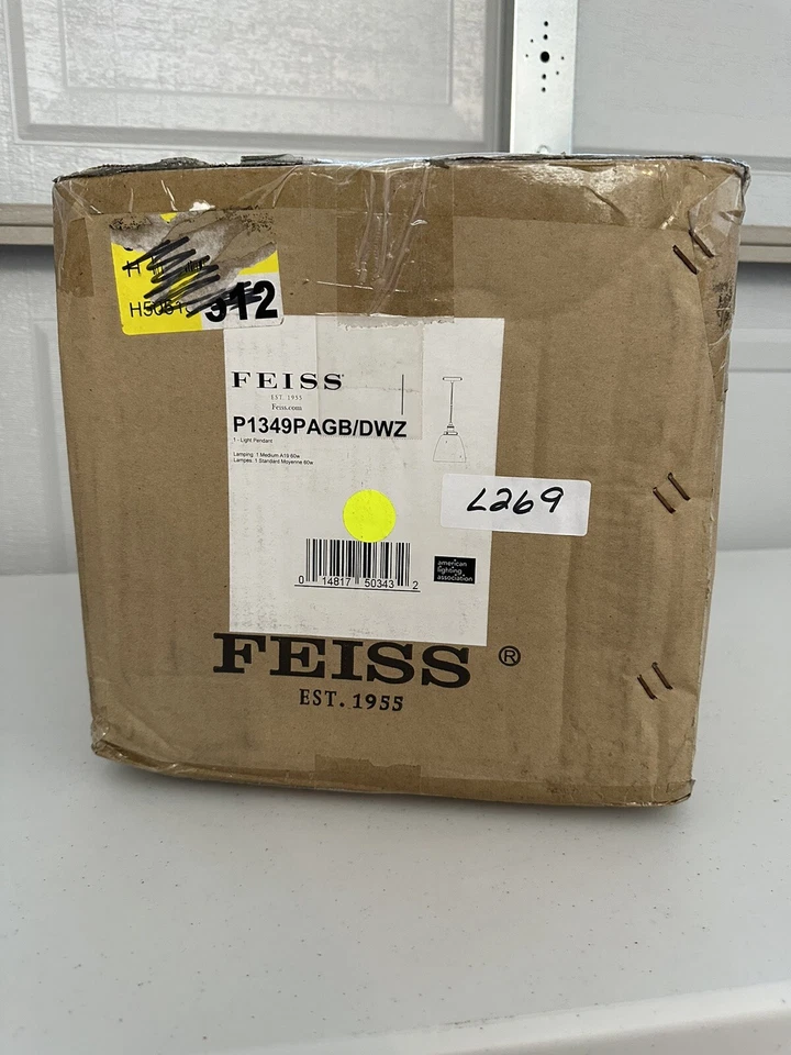 Colgante Feiss Light en latón envejecido pintado/zinc desgastado oscuro Foto 2 de 2