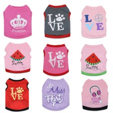 Various Pet Puppy Small Dog Cat Pet Clothes Dress Vest T Shirt Apparel Clothes