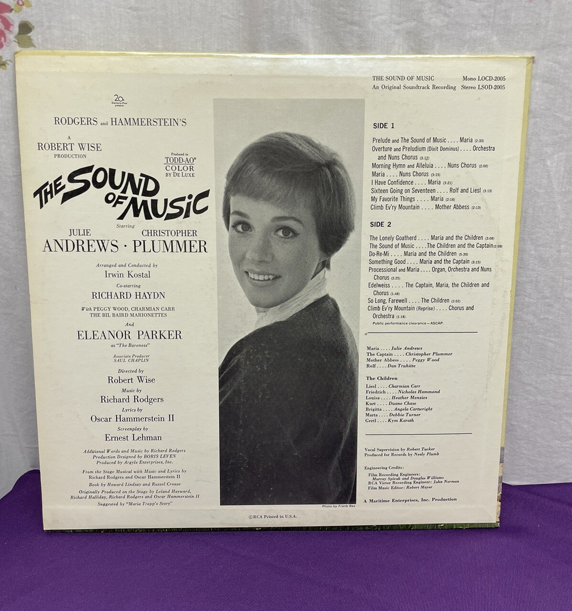THE SOUND OF MUSIC ORIGINAL SOUNDTRACK STEREO LP JULIE ANDREWS