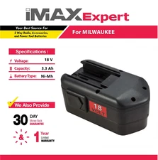 18V 3.3Ah NiMh Battery for Milwaukee 48-11-2200, 48-11-2230, 48-11-2232