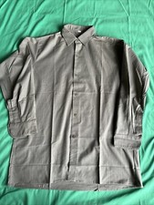 Mens Vintage Size 40 Olive Uniform Button Up Shirt Long Sleeve New Without Tag