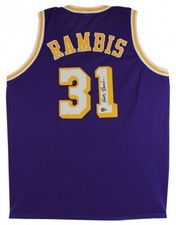 Kurt Rambis Signed Los Angeles Lakes Jersey (Beckett) 4xNBA Champ 82, 85, 87, 88