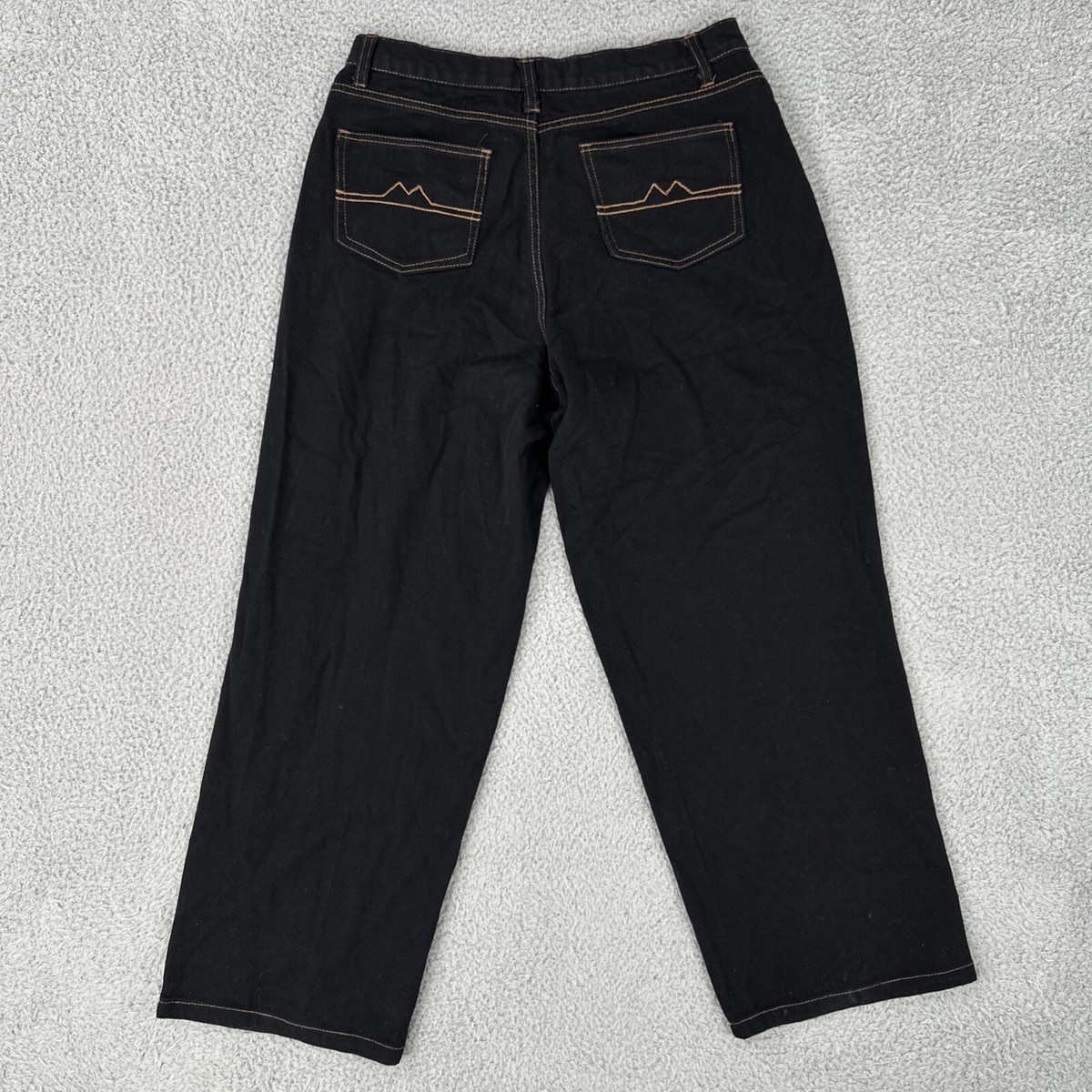 【希少】southpole black denim 南極 hiphop Vtg Southpole Jeans Men 34x30 (32x28) Black Y2K Hip Hop Grunge