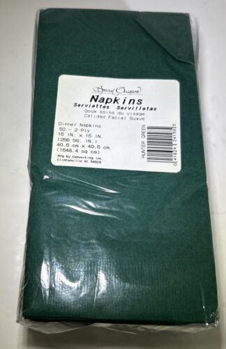 Special Occasion Napkins Serviettes 2-Ply 50CT Hunter Green Color