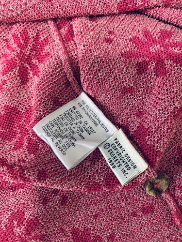 Vtg Sigrid Olsen Small Cardigan Sweater Long Sleeve Y2K Pink Fairy Coquette - Picture 8 of 8