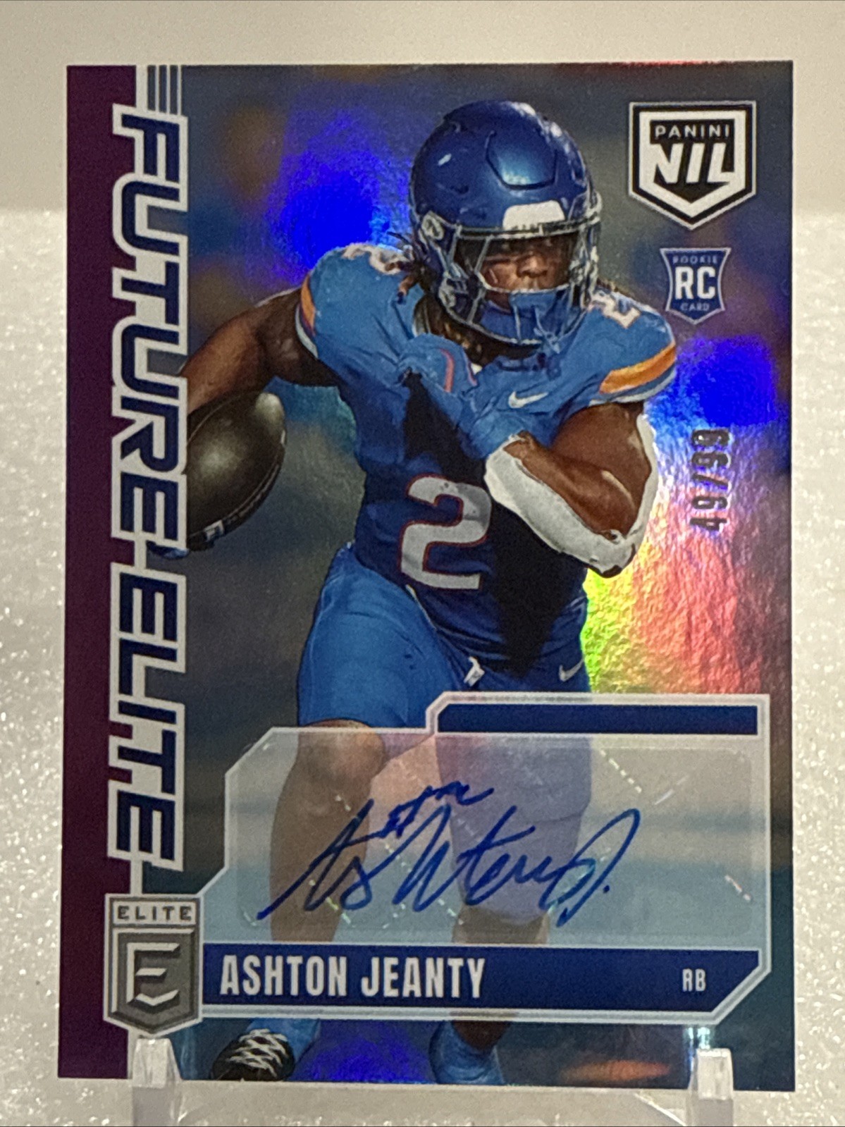 2025 Donruss Elite - PURPLE Future Elite NIL AUTO - Ashton Jeanty RC 49/99