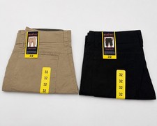 WearFirst Men's Ripstop Cargo Shorts Stretch Zip Pocket 9" Inseam Black Tan NWT