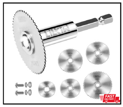 1/4-Inch Hex Shank Rotary Drill Saw(With 5PCS Blades),Hss Saw Disc Wheel Cutting