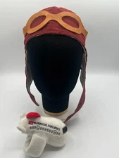 Turkish Airlines Promotional Kids Goggle Hat Size 3-12 Years & Plush 5" plane