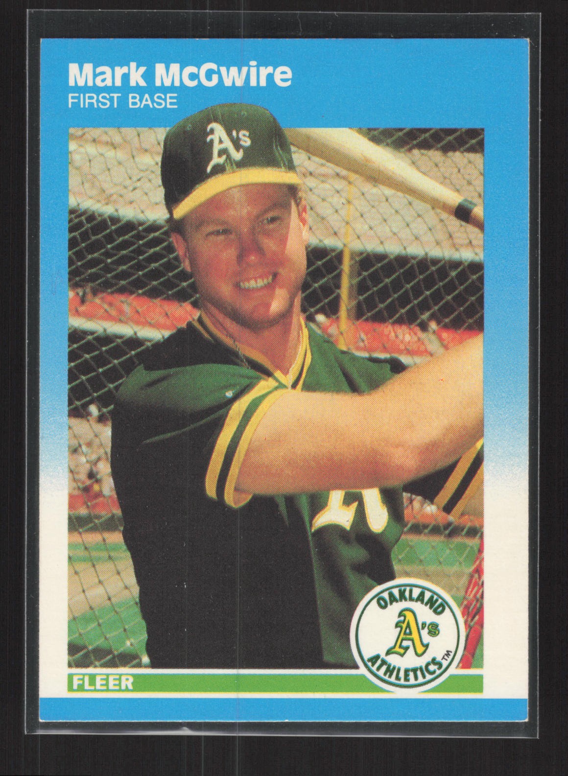1987 Fleer Update #U-76 Mark McGwire Glossy