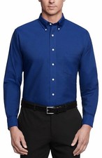 Men  s Van Heusen Long Sleeve Dress Shirt Oxford Solid 4XL No Tags
