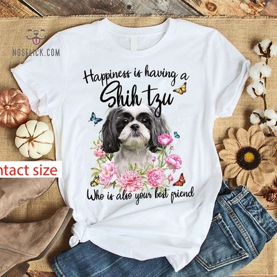 #ad #ad Happiness is having a Shih Tzu who is also your best friend � Shih Tzu dog $16.95