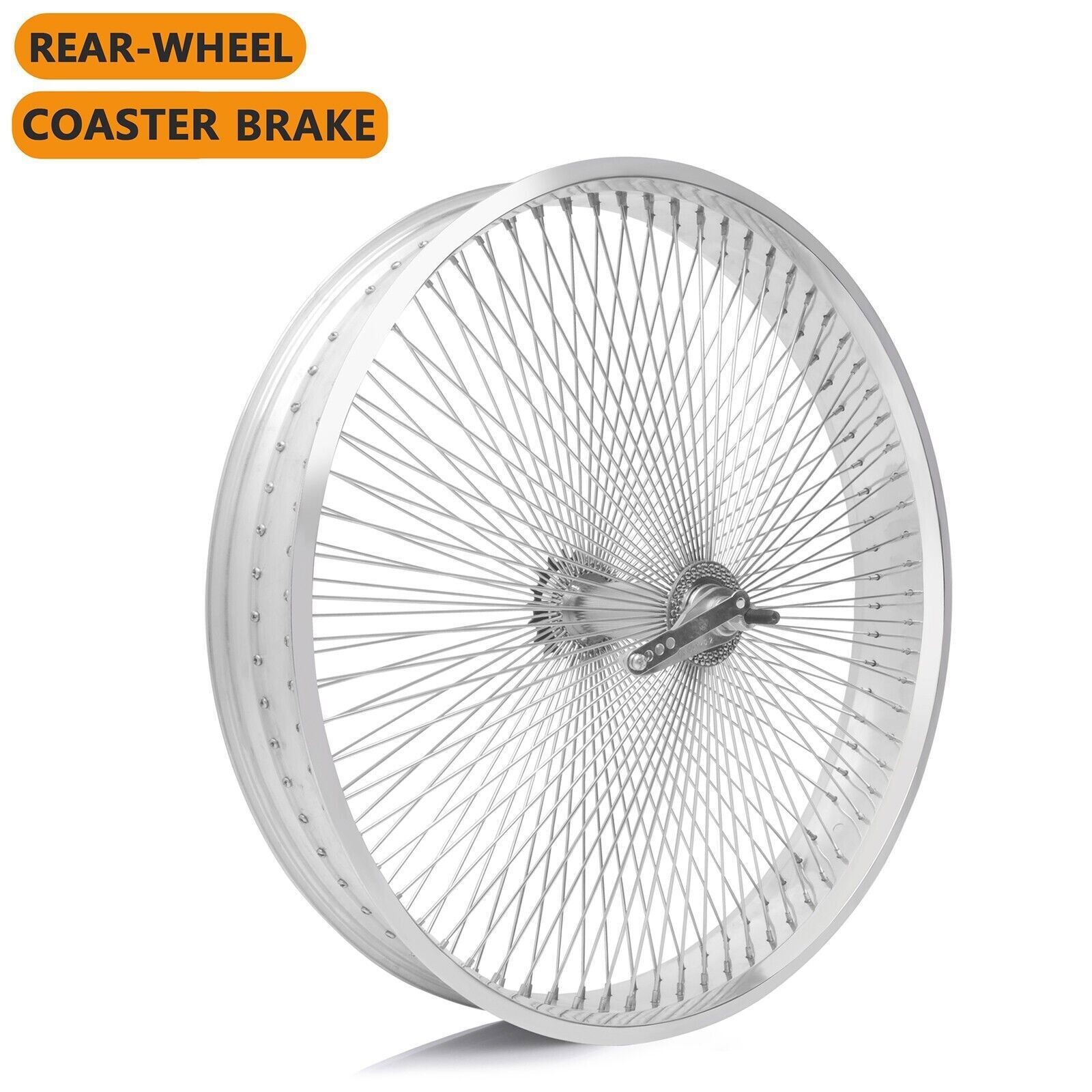 (New) Tracer Polish Wheelset 26*3.0 Coaster Brake 140 Spoke Aluminum 3.0 4.0 Fat Tire (179.99 USD)