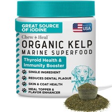 Sea Kelp Powder for Dogs Thyroid, Dental  Plaque Support, Skin  Coat Iodi...