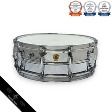 Tamburo vintage Ludwig Super Radic 14x5 COB anni 60 classico guscio in metallo