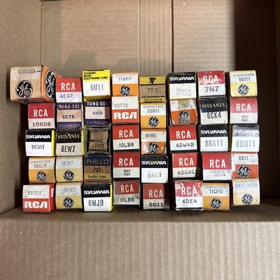 Vintage Radio/Tv Vacuum Tubes, Various Brands