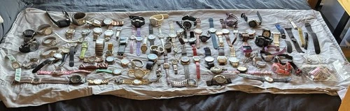Massive Watch Lot - 11.9lbs - TimeX. Tank Watches. Vintage Watches. PARTS/REPAIR
