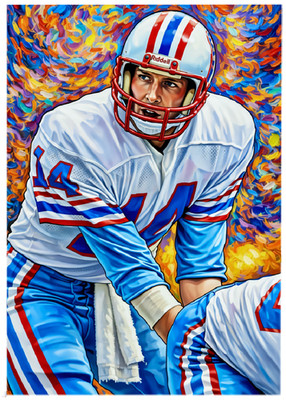 GIFFORD NIELSEN * Houston Oilers * FOOTBALL * Illustrated Art Card * ATC ACEO