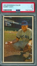 1953 BOWMAN COLOR #7 HARRY CHITI  PSA 5 !! L@@K