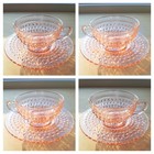 Vintage Pink Depression Glass Anchor Hocking Hobnail Cup & Saucer 1934-1936