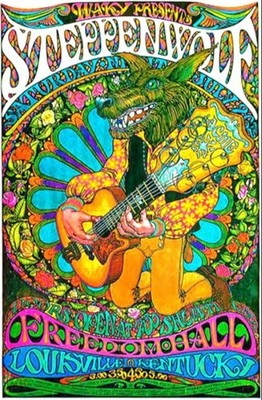 Steppenwolf Psychedelic Concert Poster Freedom Hall Louisville Art Print 24x36
