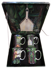 Mcintosh Bone China Mugs Canadian Masters Series Emily Carr x 4 Original Box