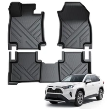 COMAUTO Floor Mats for Toyota RAV4 2020-2025 3D Costom Fit All Weather TPE mats
