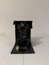 Vintage Zeiss Ikon Taxo 126/7 Folding Camera Novar 135mm 120 Roll Film Back READ