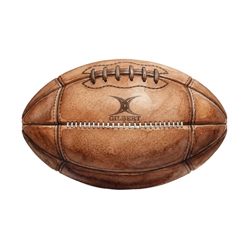 Rugby Ball Self Adhesive Vinyl Sticker