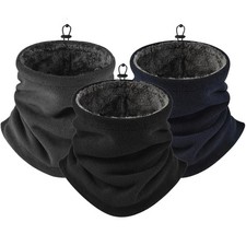 Winter Neck Warm Scarf Soft Double Layer Fleece Thick Neck Gaiter for Men Women