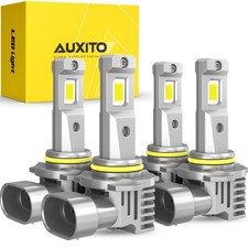 AUXITO 9006 9005 LED Headlight KIT Combo Bulbs High Low Beam Super Bright White