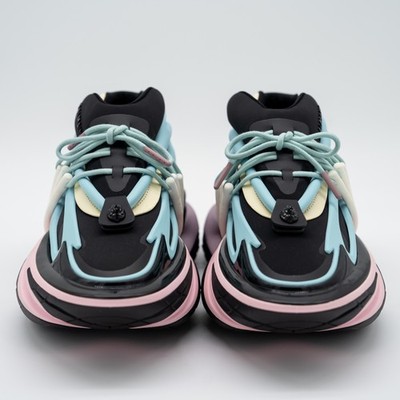 size 44 11 US Balmain Unicorn Black Blue Pink Sneakers Neoprene | eBay