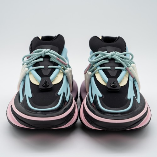 Gr. 44 11 US Balmain Unicorn schwarz blau pink Sneaker Neopren - Bild 2 von 15