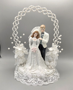 Vintage Wilton Wedding Cake Topper Bride and Groom 1990