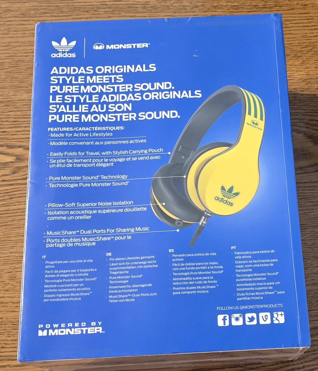 Adidas Originals by Monster Over-ear Headphones Blue/white for
