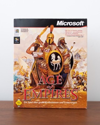 Age of Empires BIG BOX PC Game CD-ROM Deutsch 1998 Microsoft Mattel