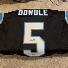 Rico Dowdle Autographed Carolina Panthers Jersey Beckett Witness Size XL