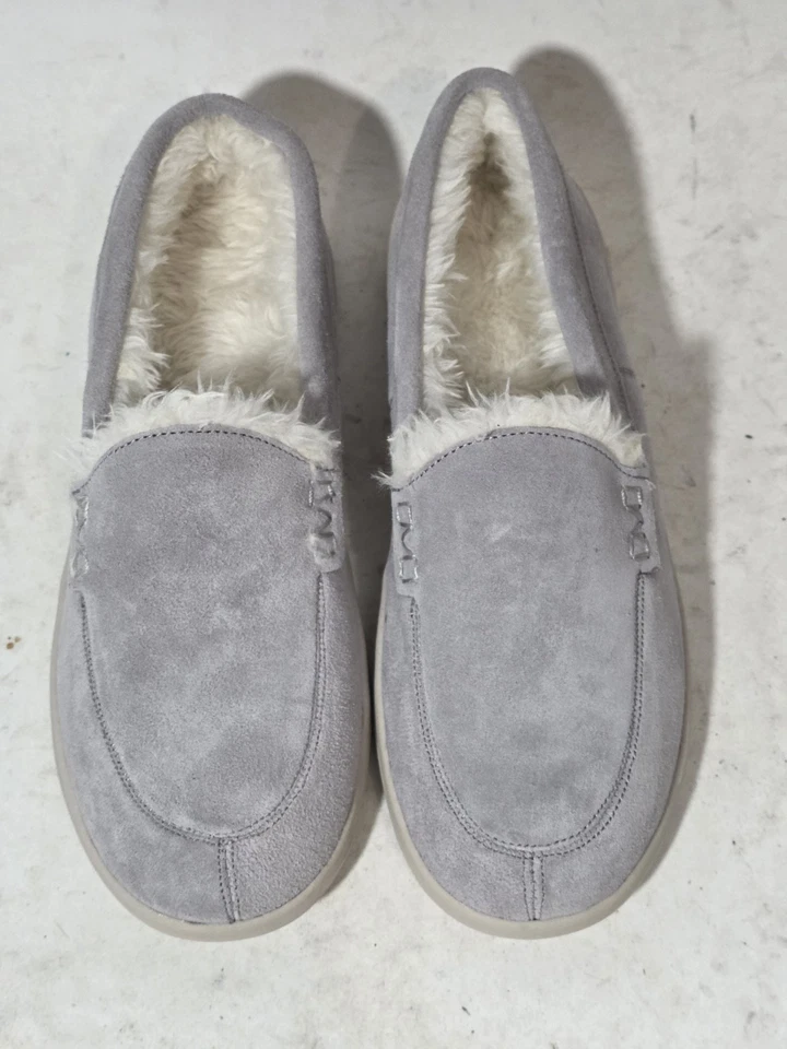 Zapatilla Vionic Lynez Interior Exterior Gamuza Cuero Forro Piel Sintética Gris Claro 8 Foto 2 de 4