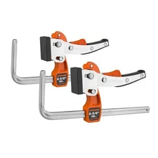 Jorgensen 6-5/8" Ratcheting Table Clamps, Quick Release Track Saw Clamps, 2