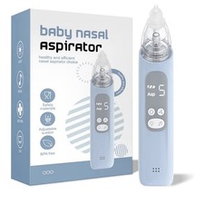 Electric Baby Nasal Aspirator Suction Nose Cleaner IPX4 BPA Free Blue