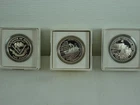 WWII 50th Anniversary Liberation 1945-1995 3 UK Two Pounds Silver Coins 3 Troy