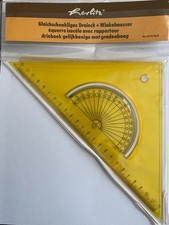 Trójkąt równoramienny 19 x 27 cm + kątomierz firmy Herlitz - nowy