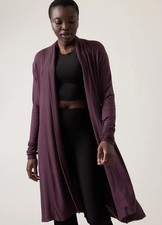 ATHLETA Pranayama Long Wrap NWT Size Small Aubergine 982377