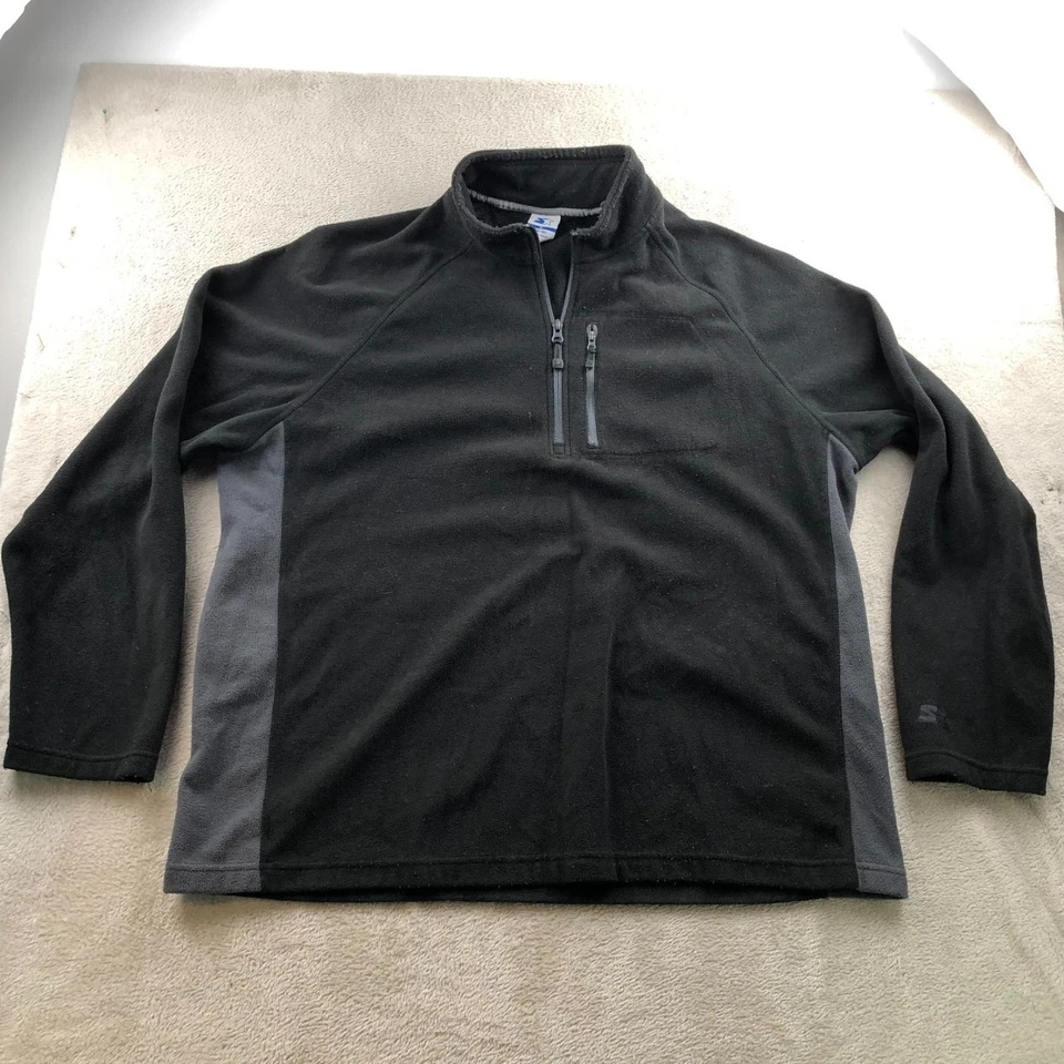 Starter 男式羊毛夹克 XL 码套装两个 1/4 拉链套衫支架领 Co — 第 2/4 张图片