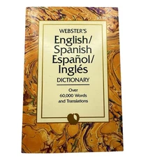 Webster's English Spanish Dictionary Over 60,000 Words And Translations