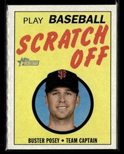2019 Topps Heritage #11 Buster Posey 1970 Topps Scratch-Offs card